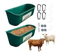 Mangeoire Volaille, Abreuvoir Canard, Conteneur de Nourriture | Distributeur Résistant pour Poulets, Chèvres, Moutons et Animaux de Ferme, Facile à Installer sur Clôture, Évite le Gaspillage d’Aliment