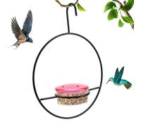Mangeoires à colibris pour le plein air, mangeur de colibris,Mangeoire à oiseaux en plein air | Décoration d'alimentation anti-fuite à l'épreuve des abeilles, support de support en métal, perchoir can