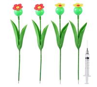 Mangeoires à Fleurs pour colibris | Mangeoire d'eau Automatique créative pour Colibri - Bouchon de Sol pour Jardin, décoration de la Maison, Tasses autoportantes pour extérieur