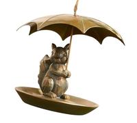 Mangeoires à oiseaux à suspendre résistantes à la rouille - Design animal avec parapluies - Grande capacité - Récipient alimentaire pour jardin, faune, écureuils, chats, chiens - Mangeoires pour