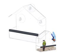 Mangeoires à oiseaux de fenêtre pour l'observation des oiseaux sauvages, mangeoire à oiseaux en acrylique pour colibri, pinsons, méchades, patio, terrasse, cour, arbre, intérieur et extérieur