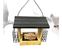 Mangeoires à oiseaux - Décoration de jardin résistante à la pluie et aux écureuils, à suspendre et résistante aux intempéries - pour pinsons, mésanges, geais, bleuets, jardin, balcon, parc, poteau