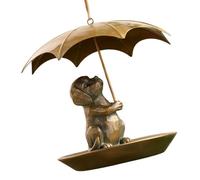 Mangeoires à oiseaux décoratives en fer à suspendre avec auvent imperméable pour écureuils, chats, chiens, écureuils, chats, chiens