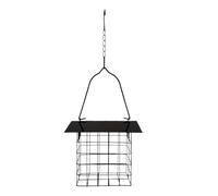 Mangeoires à oiseaux, design barrière contre les intempéries, 15 x 13 x 4,5 cm, mangeoire à oiseaux suspendue, étagère à nourriture en métal, résistante à la rouille, pour jardin, jardin, jardin