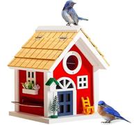 Mangeoires à Oiseaux for l'extérieur, mangeoire à Oiseaux Suspendue, Style Chalet Rustique, Couvercle supérieur pouvant être Ouvert for Le Remplissage, for Jardin, Balcon