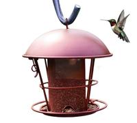 Mangeoires à oiseaux pour l'extérieur, anti-écureuils, mangeoire à oiseaux sauvages, 4 ports, toit rond, décoration extérieure pour balcon, jardin, cour, utilisation