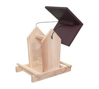 Mangeoires à oiseaux pour l'extérieur | Perchoir avec corde supérieure en bois, pour perruches, colibri, pinsons, patio, jardin, cour, clôture, observation