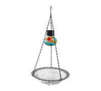 Mangeoires à oiseaux pour l'extérieur - Petit bain d'oiseaux | Facile à nettoyer et antirouille décoratif à suspendre pour fenêtre, jardin, balustrade, balcon, clôture montée sur arbre