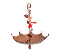 Mangeoires à oiseaux pour l'extérieur - Plateau de nourriture suspendu pour colibri - Mangeoire décorative anti-déversement en forme de parapluie pour jardin, balcon, terrasse, cour
