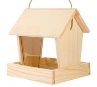 Mangeoires à oiseaux pour l'extérieur, station d'alimentation en bois à suspendre pour observer les colibris - Mangeoire pour oiseaux sauvages, pinsons, colibri, jardin, balcon, terrasse, porche, parc