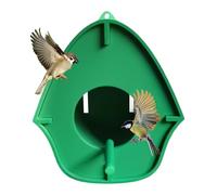 Mangeoires à oiseaux pour l'extérieur - Verte à suspendre étanche à la pluie, station d'alimentation pour oiseaux sauvages, pinsons, rouges-gorges, moineaux, perruches, jardin, balcon, terrasse