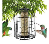 Mangeoires à oiseaux sauvages - En métal résistant à l'écureuil et robuste - Station métallique pour oiseaux d'extérieur, pour miracles moineaux bleu jardin cour terrasse observation