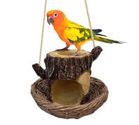 Mangeoires à oiseaux - Station d'alimentation en forme de souche d'arbre pour observation des oiseaux, plateaux pour l'extérieur | pour perroquets, calopsittes, pinsons, inséparables, perruches