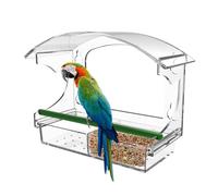 Mangeoires à oiseaux transparentes pour observation de fenêtre, récipient de nourriture pour pinsons, mangeoire à oiseaux transparente avec ventouses puissantes, plateau amovible en acrylique pour