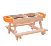 Mangeoires à poulet - Mangeoire pour poulailler | Mangeoires à poulet zéro déchet | Distributeur d'eau pour poulet | Kit d'abreuvoir avec table en bois | Équipement d'alimentation