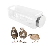Mangeoires de caille sans déchets - Plateau d'alimentation réglable | construction antirouille, mécanisme portable anti-déversement | Mangeoires à oiseaux en forme de bouteille pour élever des ca