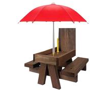 Mangeoires de maïs stables en bois pour écureuils - Design amusant - Installation facile dans la cour - Support stable - Mangeoires faciles à installer dans la cour