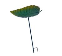 Mangeoires d'extérieur en fer pour oiseaux en forme de feuille Décoration de jardin avec sol pour petits oiseaux