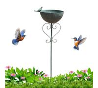 Mangeoires d'extérieur pour oiseaux Fer antirouille vintage de collection | Bain d'oiseaux et mangeoire Pour pinsons, perruches moines, volière, maison, jardin, arrière-cour, cour, parc, en extéri