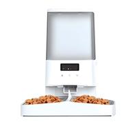 Mangeoires Distributeur Automatique Intelligent Compatible with Animaux de Compagnie, Double Bol de 5 l, minuterie à Distance Wi-FI + Interaction vidéo et vocale Gamelles pour Chats