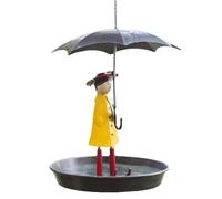 Mangeoires d'oiseaux suspendues - Mangeoires d'oiseaux sauvages suspendues, mangeoire à oiseaux décorative | Mangeoire à oiseaux pour fille avec parapluie, nouveauté mangeoire à oiseaux sauvage