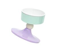 Mangeoires ergonomiques inclinées pour chats - Hauteur réglable - Base anti-basculement - En céramique - Pour petites races - Réglable en hauteur