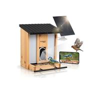 Mangeoires et nichoirs - : Mangeoire à oiseaux solaire caméra Full HD Birdcam TX-165 Technaxx - Bois