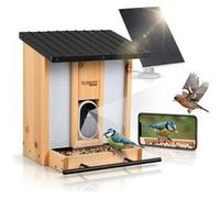 Technaxx Mangeoire à oiseaux TX-384 – Caméra WiFi 3MP solaire, vision nocturne, app mobile, MicroSD