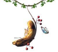 Mangeoires papillon d'extérieur - Style banane d'alimentation en cuivre suspendu à l'extérieur | Chargeur de pollinisateur de patio de jardin, accessoire d'alimentation de la faune