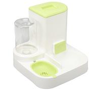 Mangeoires pour Animaux de Compagnie et Distributeur D'abreuvoir, Mangeoires pour Chiens et Chats avec Récipient Alimentaire de 2,2 L et Distributeur D'eau Automatique de 1 L (Vert)