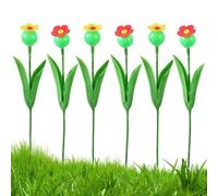 Mangeoires pour colibris à fleurs : station d'alimentation décorative créative pour oiseaux de 420 g, verres indépendants pour abeilles avec support durable | Décoration de pelouse pour jardin, staci