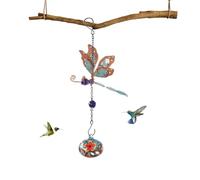 Mangeoires pour Colibris À Usage Extérieur | Ornement De Nourrisseur À Oiseaux en Verre,Carillon à Vent pour Colibris avec Distributeur - pour Les Cours, Jardins, Pelouse, Allées, Chemins Et Fêtes