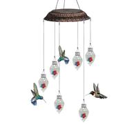 Mangeoires pour Colibris,Carillon à Vent Décoratif d'Extérieur | Mangeoire à Oiseaux Sauvages,pour Attirer Les Oiseaux Sauvages au Jardin Terrasse Balcon Fenêtre