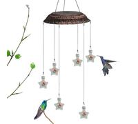 Mangeoires pour Colibris,Décoratif Ornement avec Carillon à Vent - Mangeoire à Oiseaux Sauvages - pour Jardin Balcon Terrasse Fenêtre Attraction des Oiseaux Sauvages