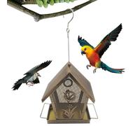 Mangeoires pour Extérieur Anti Écureuils - Mangeoire à Oiseaux en Treillis Métallique avec Anti écureuil,Station pour Pinsons Observation de la Faune et de la Nature dans Jardin Cour Terrasse