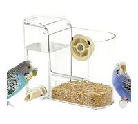 Mangeoires pour Oiseaux - Bol 250ml 2 en 1 Automatique Transparent Grande Capacité - Accessoire pour Cage de Calopsitte | pour Patio fenêtre Jardin Balcon perruches Moines calopsittes Conures