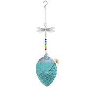 Mangeoires pour Oiseaux d'extérieur avec Crochet Verre Étanche Petit Décor | Mangeoires Extérieures D'Eau Et D'Aliment Pour Oiseaux Pour Mésanges Geais Bleus Merlebleus Cour Patio Modèle