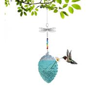 Mangeoires pour Oiseaux d'extérieur avec Crochet Verre Étanche Petit Décor | Mangeoires Extérieures D'Eau Et D'Aliment Pour Oiseaux Pour Mésanges Geais Bleus Merlebleus Cour Patio Modèle