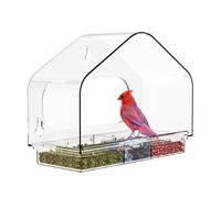 Mangeoires pour Oiseaux d'extérieur | Maisonnette Nourriture Acrylique - Station d'alimentation pour Oiseaux Sauvages | pour Aras Moineaux Perruches Perruches ondulées Conures Calopsittes Jardin