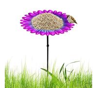 Mangeoires pour Oiseaux d'Extérieur | Mangeoire à Oiseaux sur Pied en Forme de pour Jardin - Bassin à Oiseaux Facile à Nettoyer - Plateau Abreuvoir pour Pelouse, Terrasse et Décor