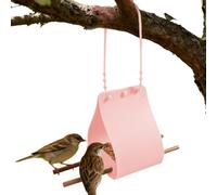 Mangeoires pour Oiseaux d'extérieur | Plateau en Silicone avec perchoirs en Bois et Sangle réglable - Petite mangeoire à Oiseaux,pour Observation Depuis fenêtre, décoration Jardin Cour