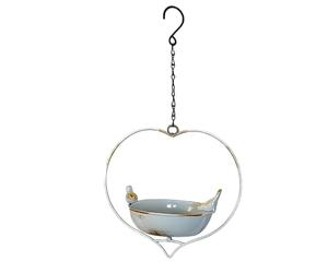 Mangeoires pour oiseaux d'extérieur - Résistante aux intempéries, poste de nourrissage cœur en fer | Pour balcon, jardin, terrasse, observation des oiseaux - pour Jardin, Cour, Extérieur, Balcon, Pays