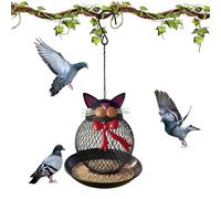 Mangeoires pour oiseaux d'extérieur - Station d'alimentation en métal à l'épreuve du chat et de l'écureuil - Mangeoire de jardin pour oiseaux - pour jardin, cour, balcon, porche et patio