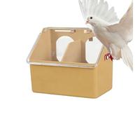 Mangeoires pour Oiseaux Extérieur,Bol Étanche Robuste À Double Trou | Boîte À Manger pour Pigeons avec Couvercle | pour Poules Caille Perroquet Perruche Volière Jardin Ferme Intérieur Extérieur