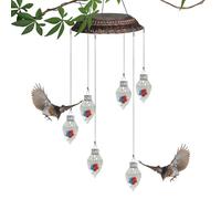 Mangeoires pour Oiseaux-Mouches d'Extérieur,Pendentif Décoratif d'Extérieur | Distributeur de Nectar Suspendu | pour Jardin Balcon Terrasse Fenêtre Attraction des Oiseaux Sauvages