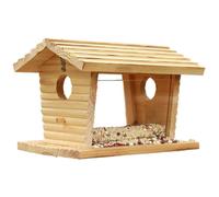 Mangeoires pour Oiseaux Sauvages - Boîtier résistant aux intempéries, boîte distributrice de de 25,4 cm de Hauteur, pavillon à l'épreuve des écureuils à sémantique Profonde, matériau secondair