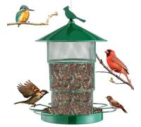 Mangeoires pour Oiseaux Sauvages,Mangeoire Grande Capacité Métal Trois Plateaux | Mangeoire Anti Écureuils pour Corbeaux Balcon Jardin Terrasse,pour Observation et Vue