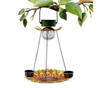 Mangeoires pour oiseaux solaires en plein air, mangeoire solaire pour oiseaux, 2 en 1, alimentation solaire pour oiseaux, station d'hydratation et d'alimentation, fournitures pour animaux de compagnie