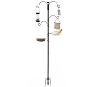 Mangeoires pour oiseaux | Station d'alimentation pour jardin | Structure en métal robuste pour jardin, balcon, terrasse, oiseaux comme chardonnerets et perruches