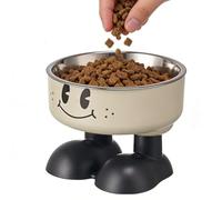 Mangeoires surélevées pour chats | Plateau d'alimentation avec base antidérapante - Bol surélevé en acier inoxydable pour l'alimentation qui réduit la fatigue articulaire et du cou chez les chiots et